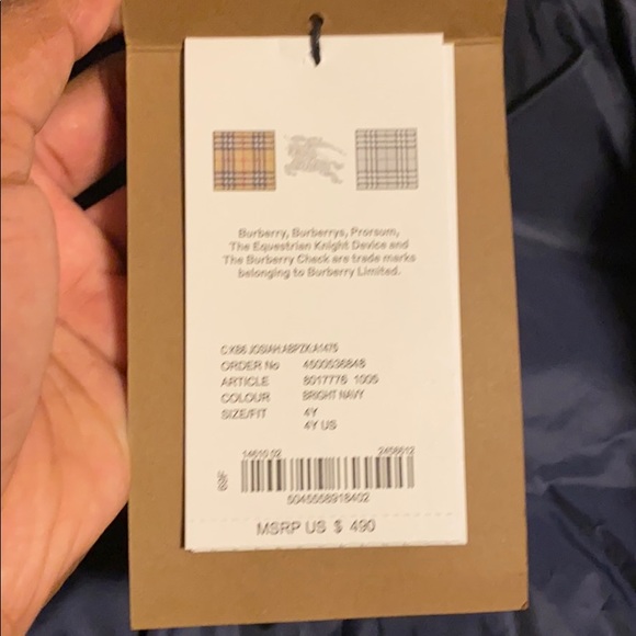 Josiah Short Burberry Puffer Bomber - Picture 4 of 8